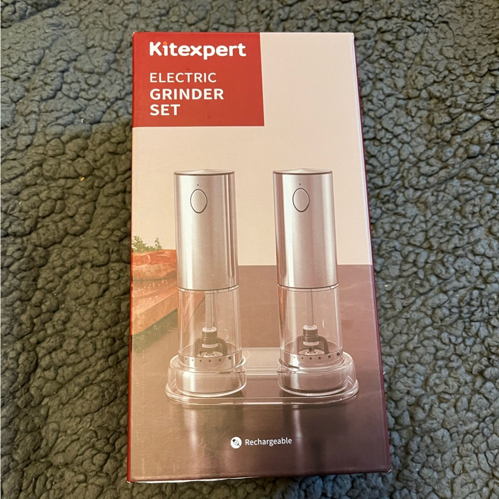 Silver Electric Grinder Set